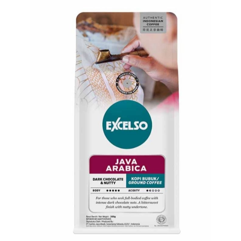 

EXCELSO Kopi Bubuk Java Arabica 200 gram cokelat kacang