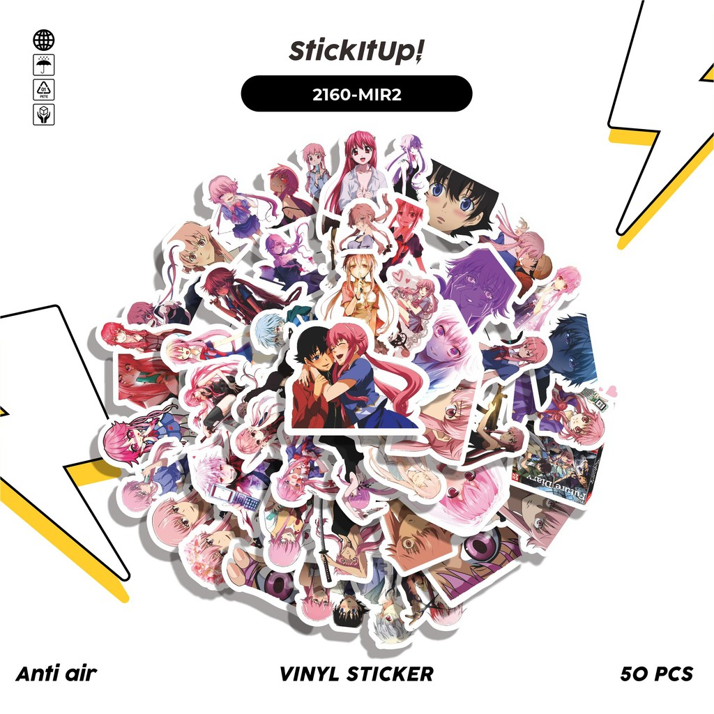 

COD✨ 50 Pcs Stiker Pack ANIME SERIES MIRAI NIKKI CHARACTER MIX 02 Lucu Aesthetic Vynil Waterproof untuk Freebies Sticker Buku Journal Casing HP Laptop