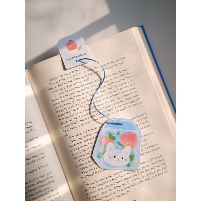 

Bookmark Set - Peach Tea by Dalkomhands - Pembatas buku penanda buku lucu