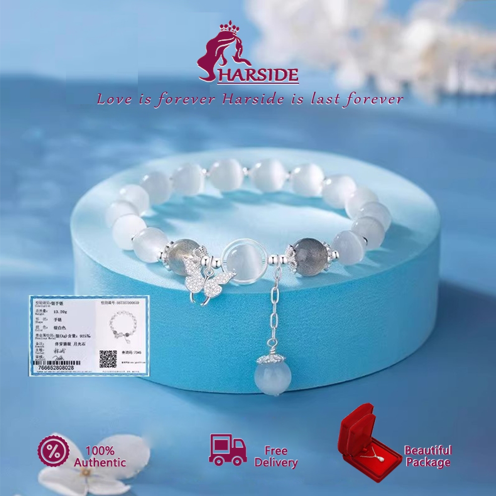 UM1 Harside Bracelet Kristal Asli Luar Negeri Gelang Keberuntungan Manik - Manik Kristal Gaya Korea