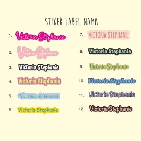 

Stiker Label Nama Waterproof ISI UP TO 50 pcs/set INSTAN