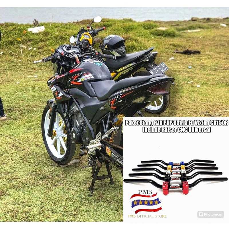SETANG STANG STIR RZR MODEL ROADRACE SET RAISER DUDUKAN PENINGGI STANG CNC IMPORT PNP HONDA CB 150 R