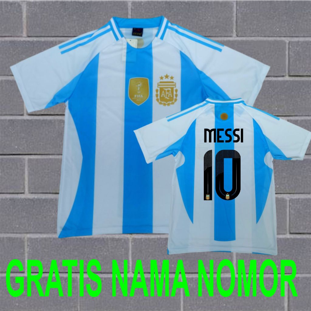 jersey baju bola argentina messi/baju bola dewasa argentina printing
