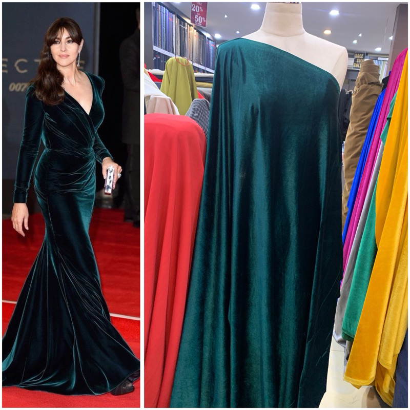 Bahan Kain Velvet Bludru Polos / Bahan Dress Bludru