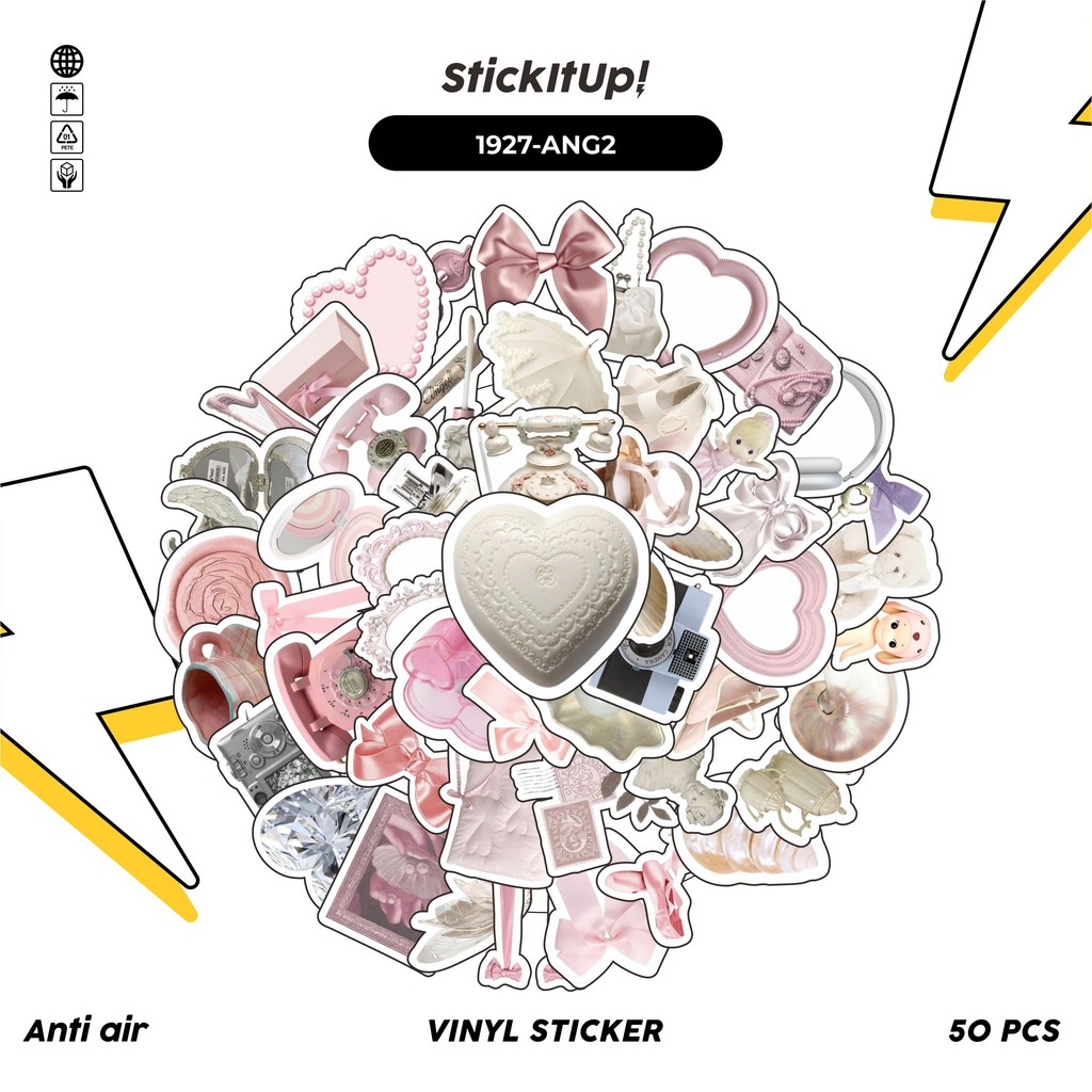 

COD✨ 50 Pcs Stiker Pack ANGEL CORE RETRO AESTHETIC MIX 02 Lucu Aesthetic Vynil Waterproof untuk Freebies Sticker Buku Journal Casing HP Laptop