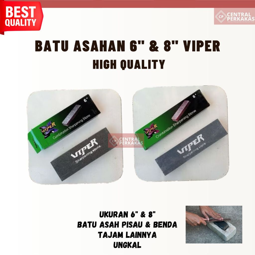 Batu asah 6" dan 8" / batu asahan / batu asah Merek viper / batu ungkal / "Batu Gerinda" Batu asahan