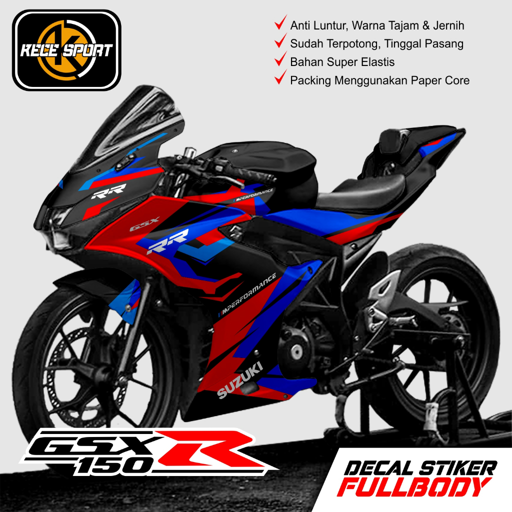 Decal GSX R150 Full Body Stiker Suzuki GSX R150 Full Body Decal Gsx 150 Full Body Striping Gsx R150 