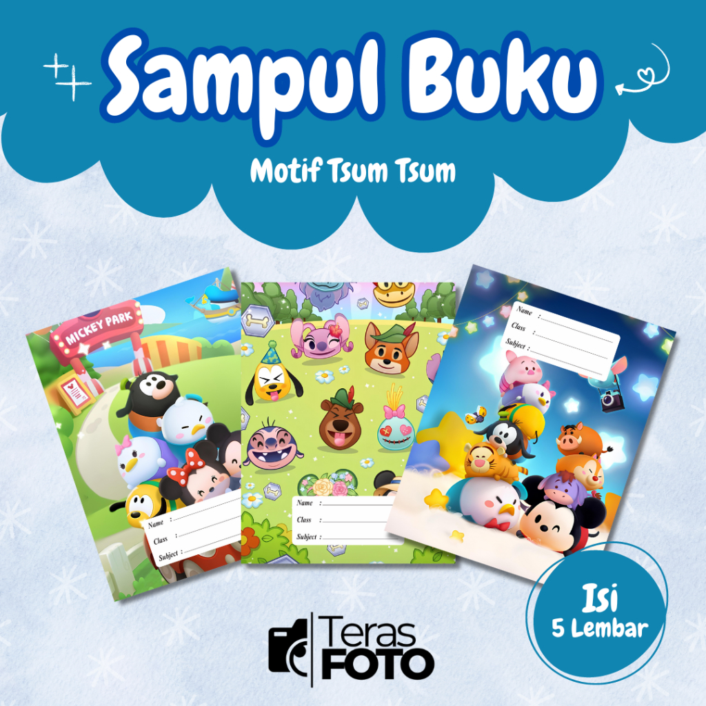 

(Isi 5 Lembar) SAMPUL BUKU MOTIF ESTETIK TSUM-TSUM/ SAMPUL BUKU TULIS SIDU CAMPUS BIGBOSS / SAMPUL BUKU BOOK COVER A5/B5 / SAMPUL BUKU AESTHETIC