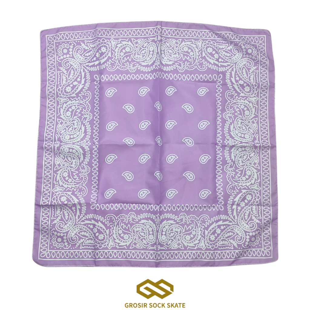 Slayer Bandana Motif Paisley Ungu Muda