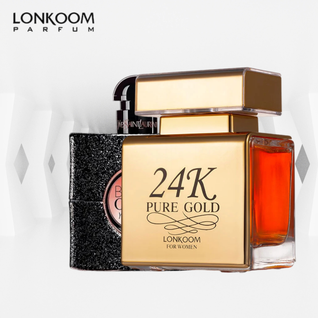 Lonkoom 24k Pure Gold Parfum Tahan Lama EDP Pria Wanita Unisex Similar to Black OP Aroma Kopi Vanill
