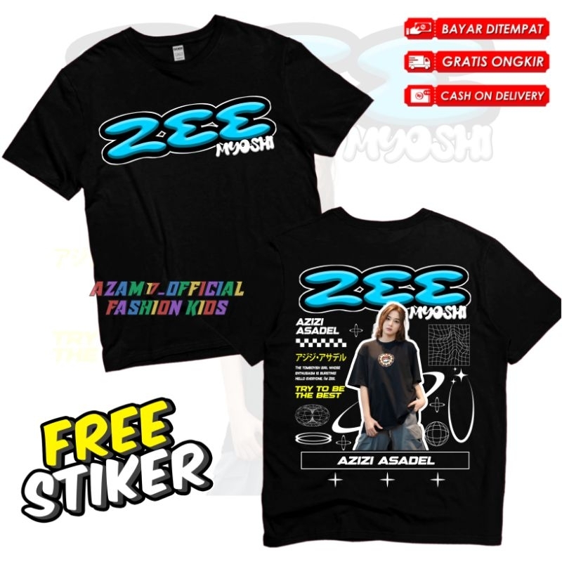 (FREE STIKER JKT48) Kaos Anak Baju Anak JKT 48 Zee Free Nama / Kaos Tshirt Anak Dan Dewasa Zee Oshi 