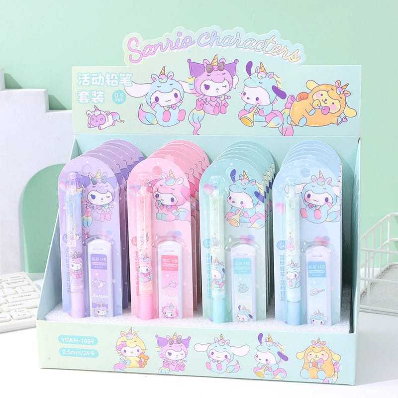 

V2_SET PENSIL MEKANIK DAN REFILL MOTIF KARTUN SANRIO AND FRIENDS KAWAII