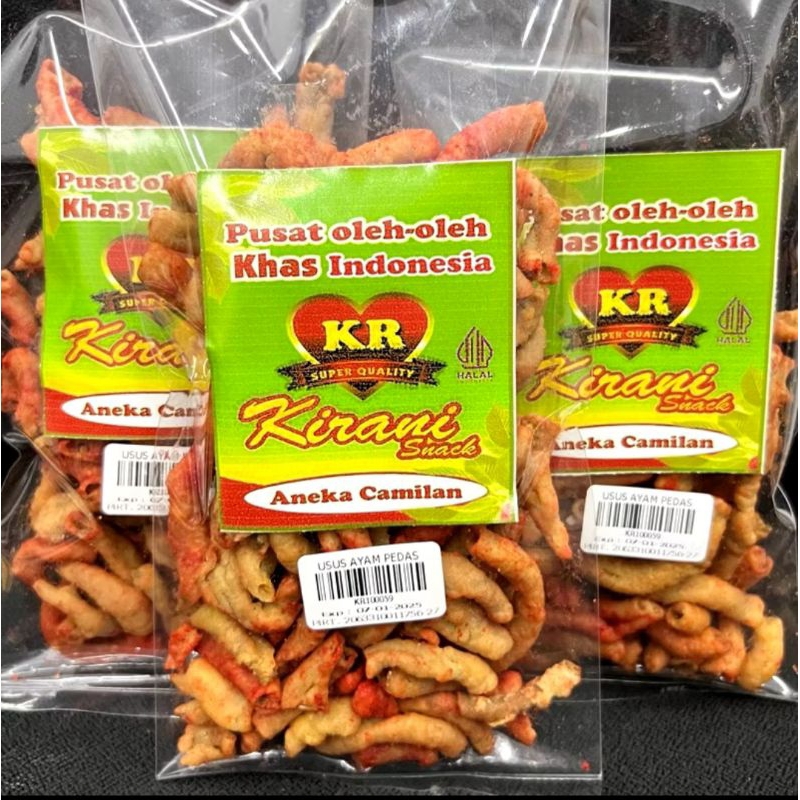 

KERIPIK USUS AYAM CRISPY RASA GURIH DAN PEDAS SUPER ENAK