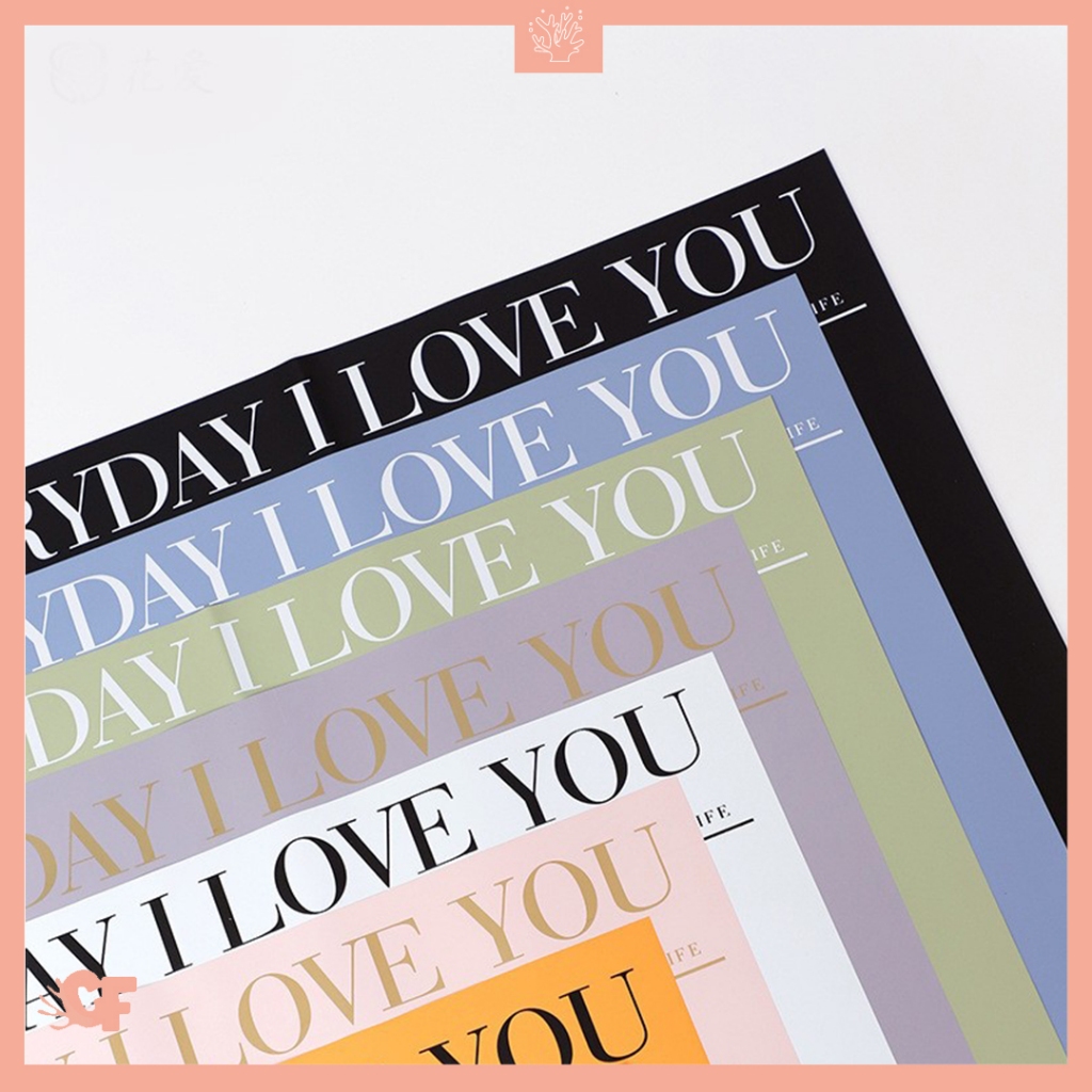 

Kertas Buket Bunga Motif I love You Flower Wrapping Paper Cellophane KB6109