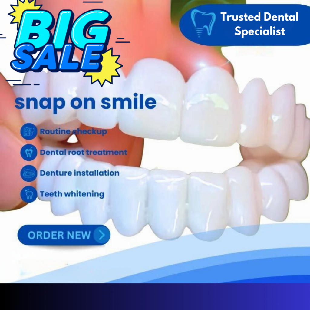 Gigi Palsu Untuk Gigi Ompong Gigi Palsu Instan Atas Bawah Venner Snap On Smile 100% Original Authent