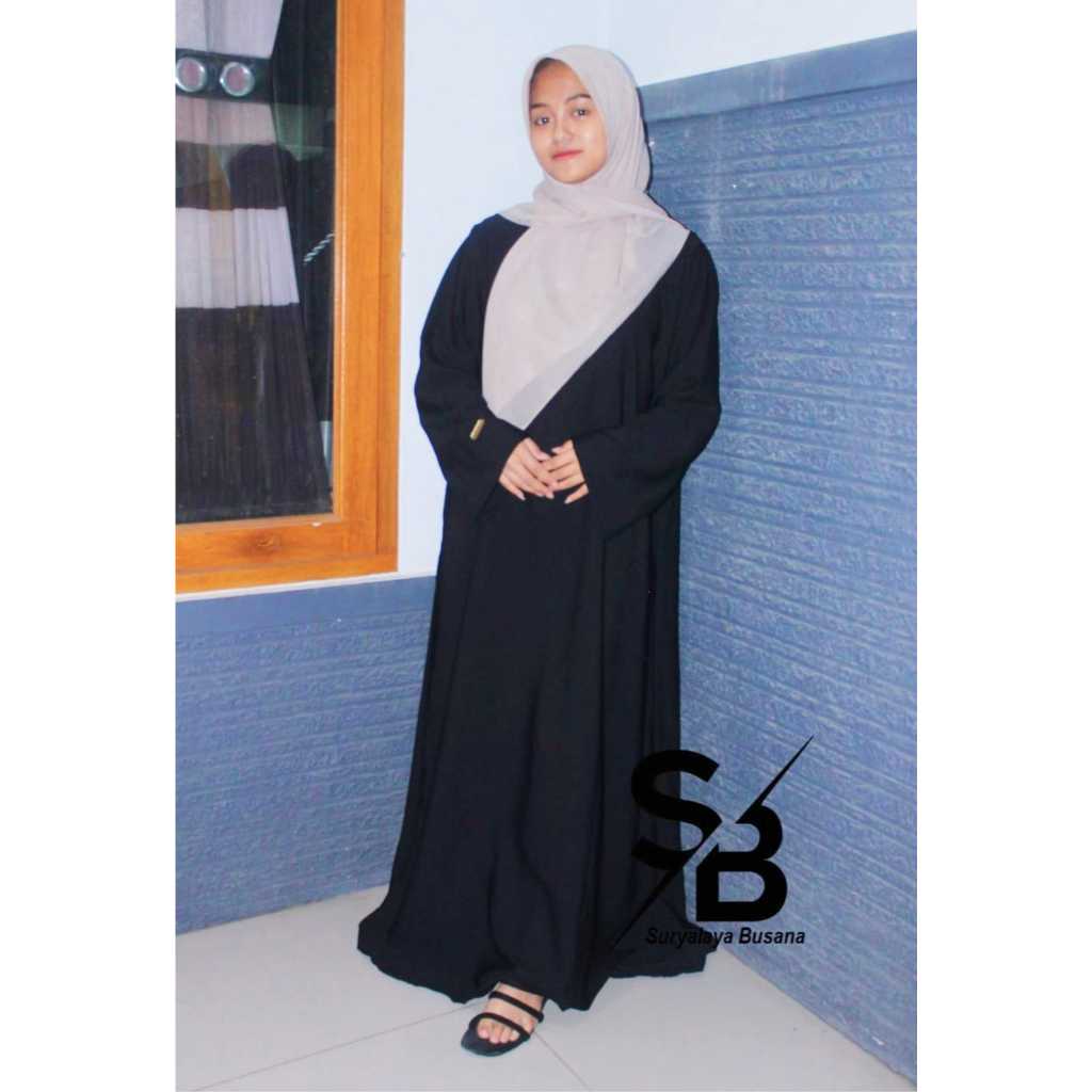 Abaya Turkey Polos / Abaya Basic / Abaya Dress Polos / Abaya Turki - Putih, S M L XL XXL