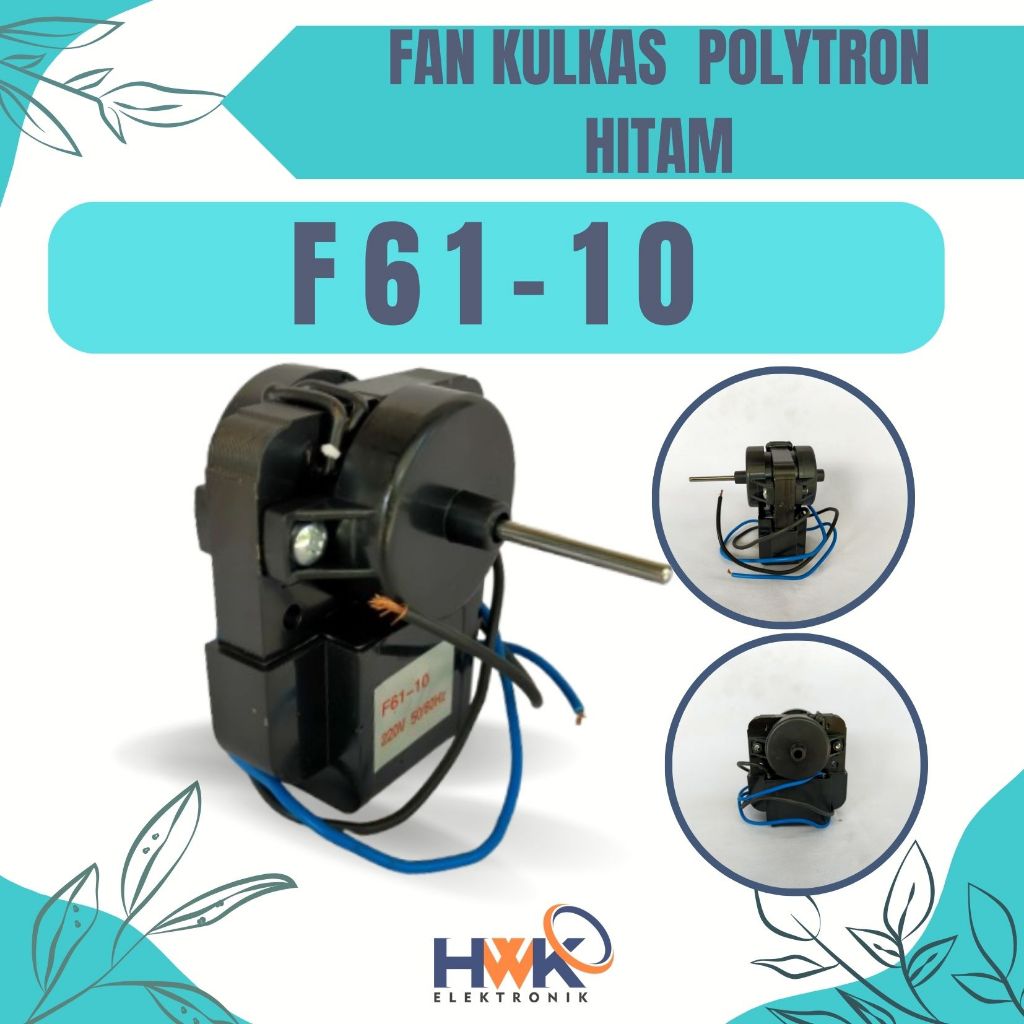 FAN KULKAS POLYTRON HITAM F61 10 | FAN KULKAS POLYTRON | FAN SHOWCASE POLYTRON | MOTOR FAN KULKAS | 