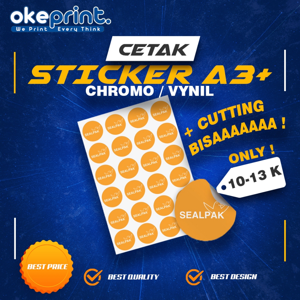 

OP | CETAK STICKER CHROMO / STICKER VYNIL A3+