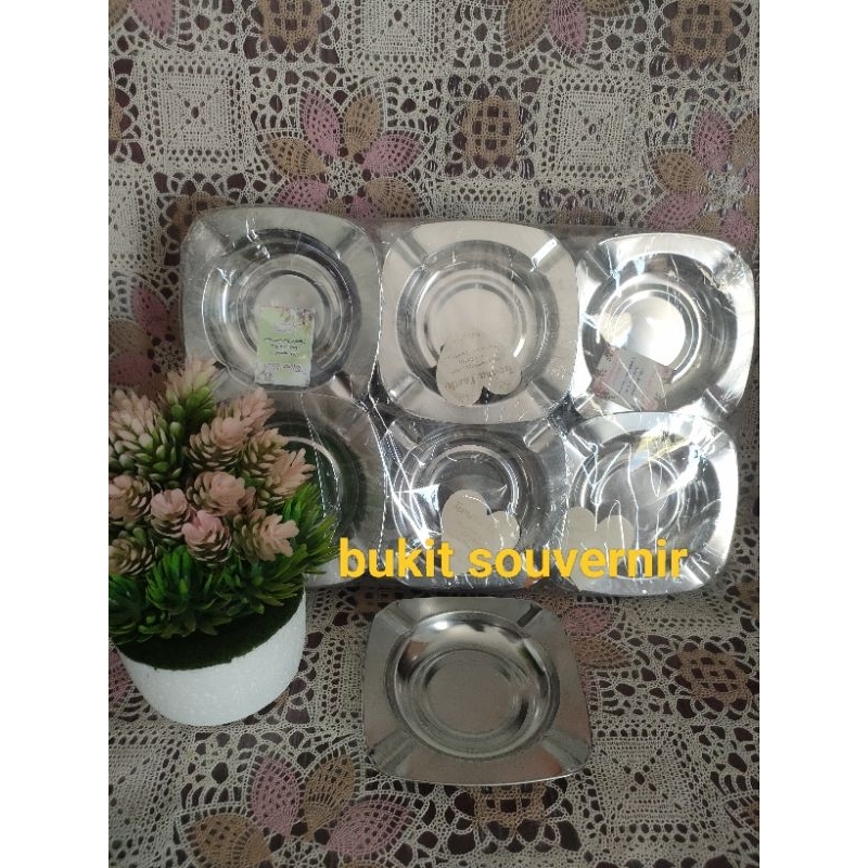 SOUVERNIR PERNIKAHAN ASBAK STENLIS KEMAS PLASTIK ISI 50PCS + FREE KARTU UCAPAN TERIMAKASIH