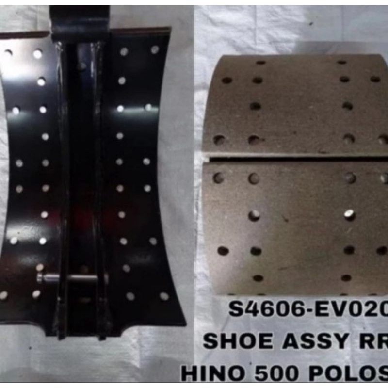 BRAKE SHOE ASSY REAR SEPATU KAMPAS REM BELAKANG POLOS HINO 500 S4606-EV020