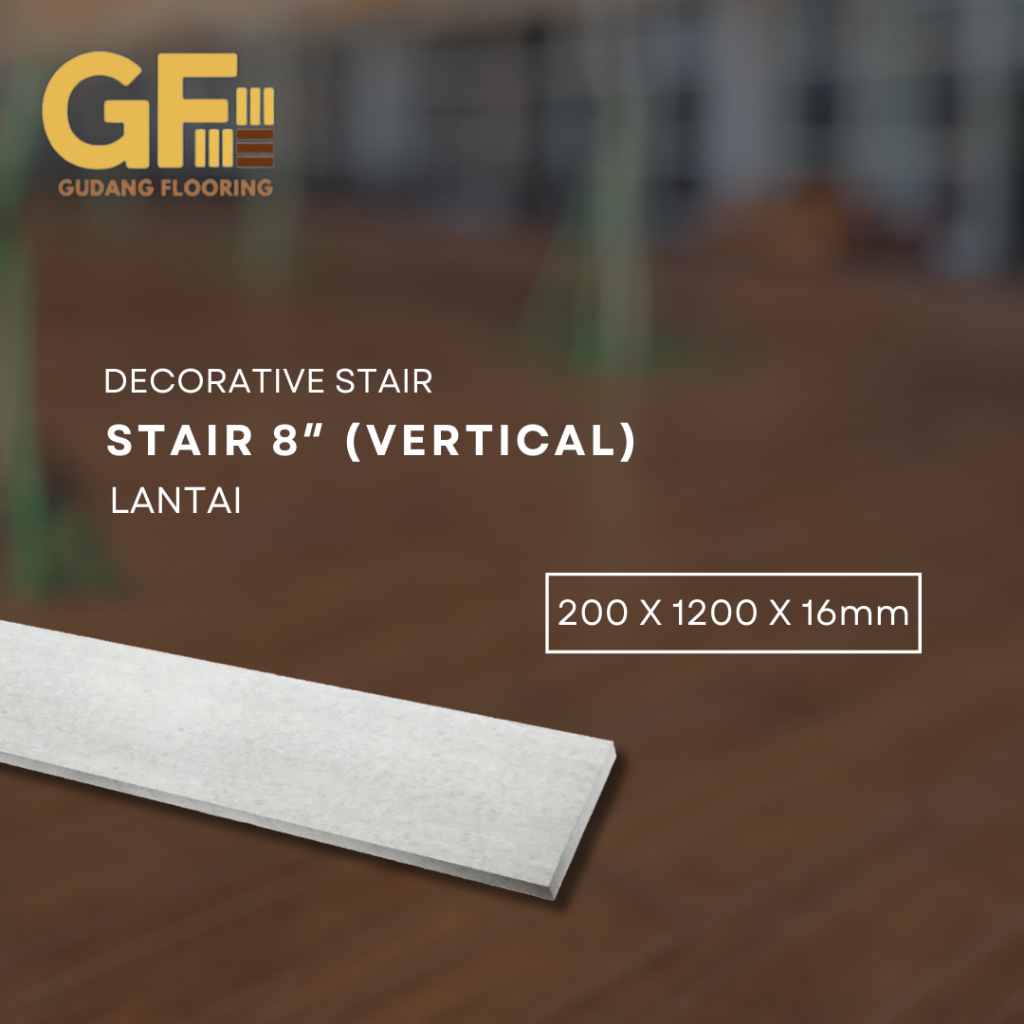 Conwood Stair 8" (Vertical) Tebal 16mm Lantai Kayu Outdoor/Indoor Berkualitas