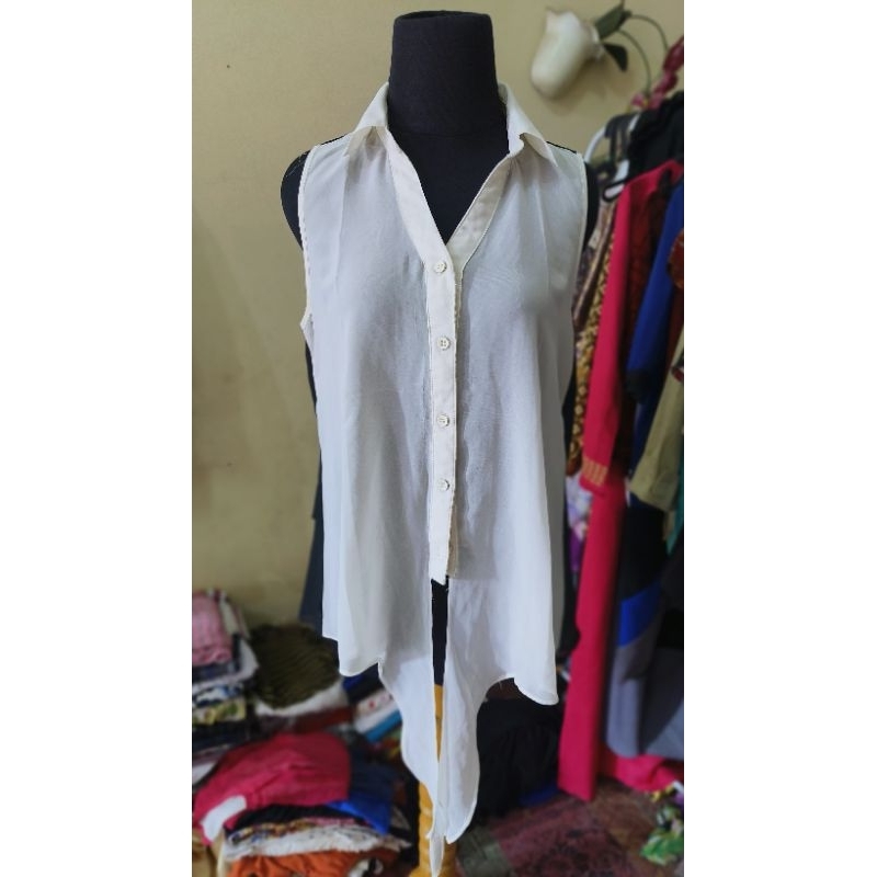 blouse blazer sifon crop (preloved)