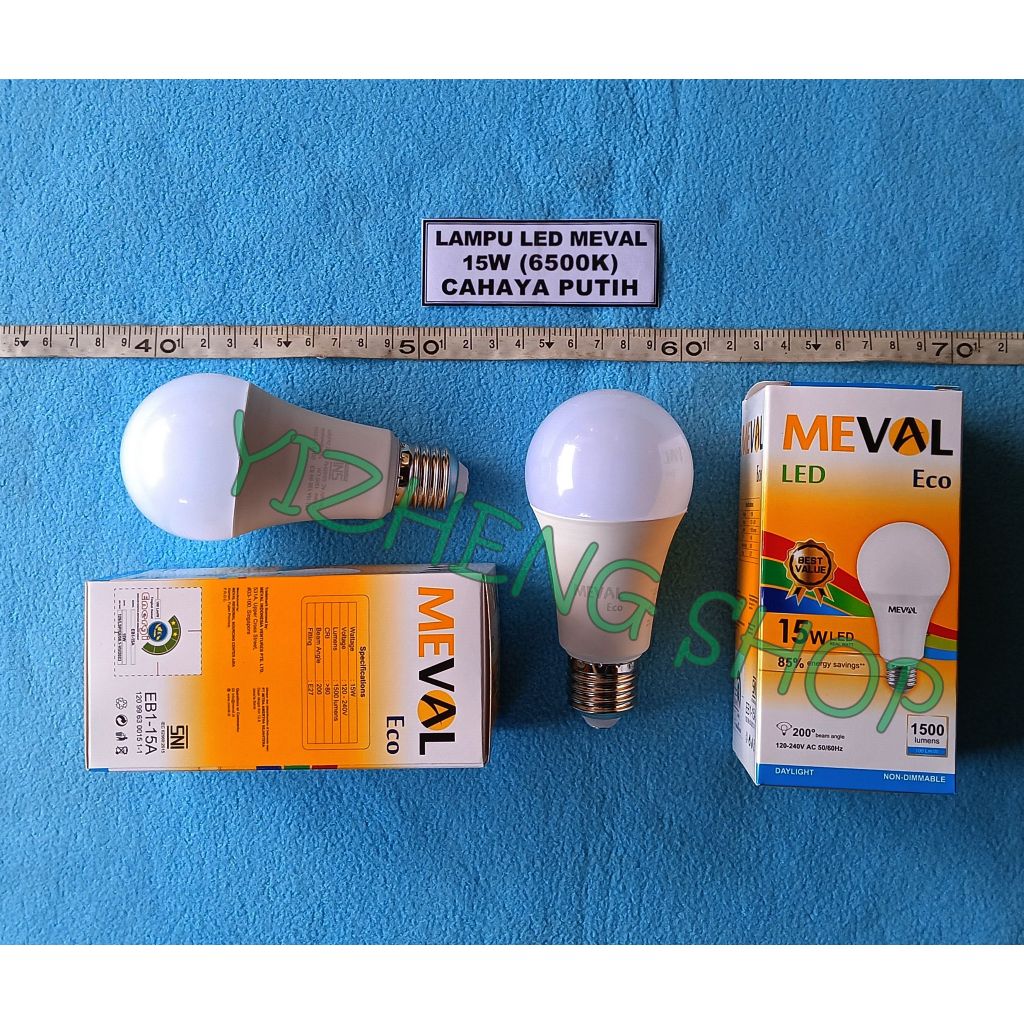 LAMPU LED 15W MEVAL CAHAYA PUTIH