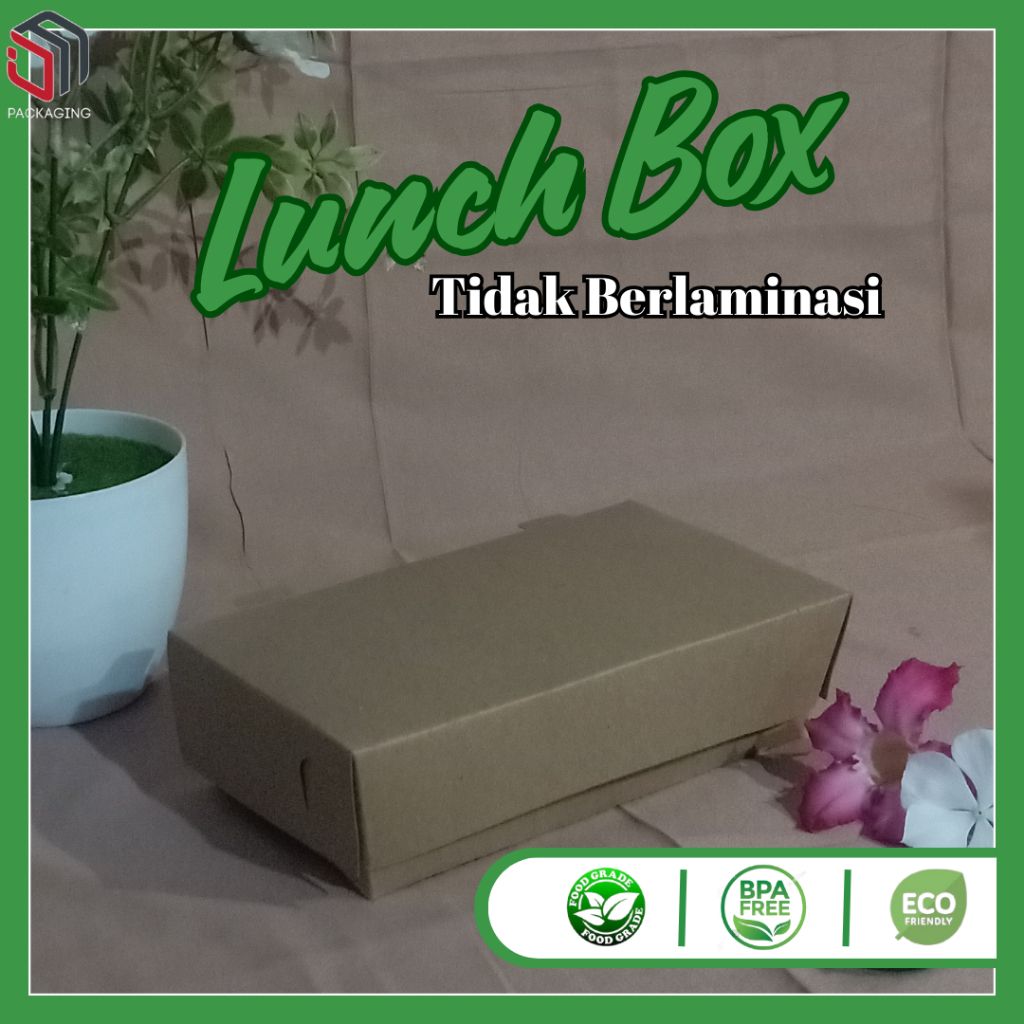 kotak makanan kertas box lunch box paper kardus makanan coklat paper lunch box kardus kotak makanan 