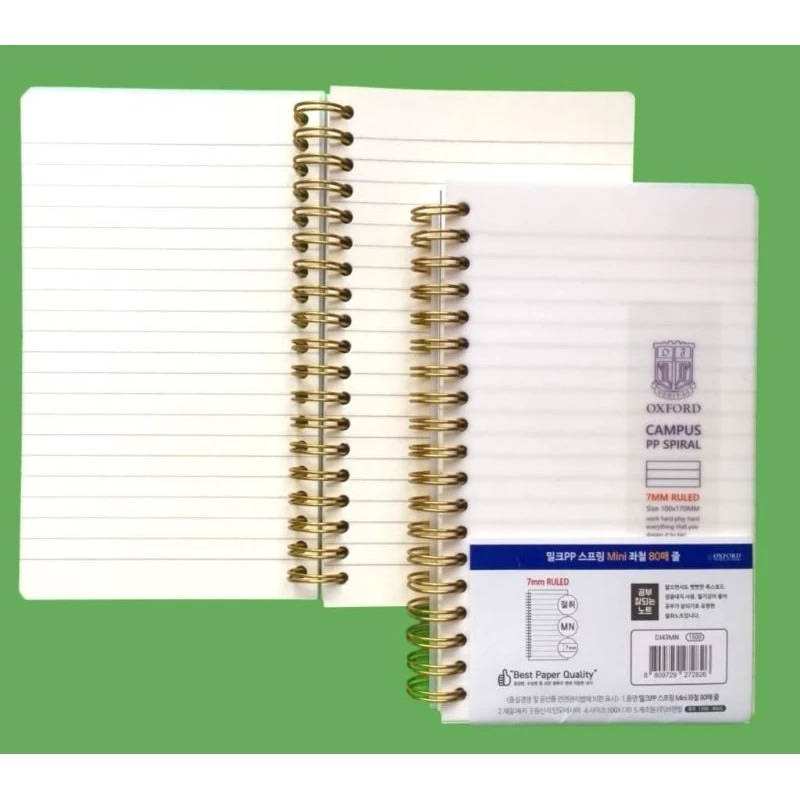 

NOTEBOOK SPIRAL OXFORD DJ43MN/80 SHEETS