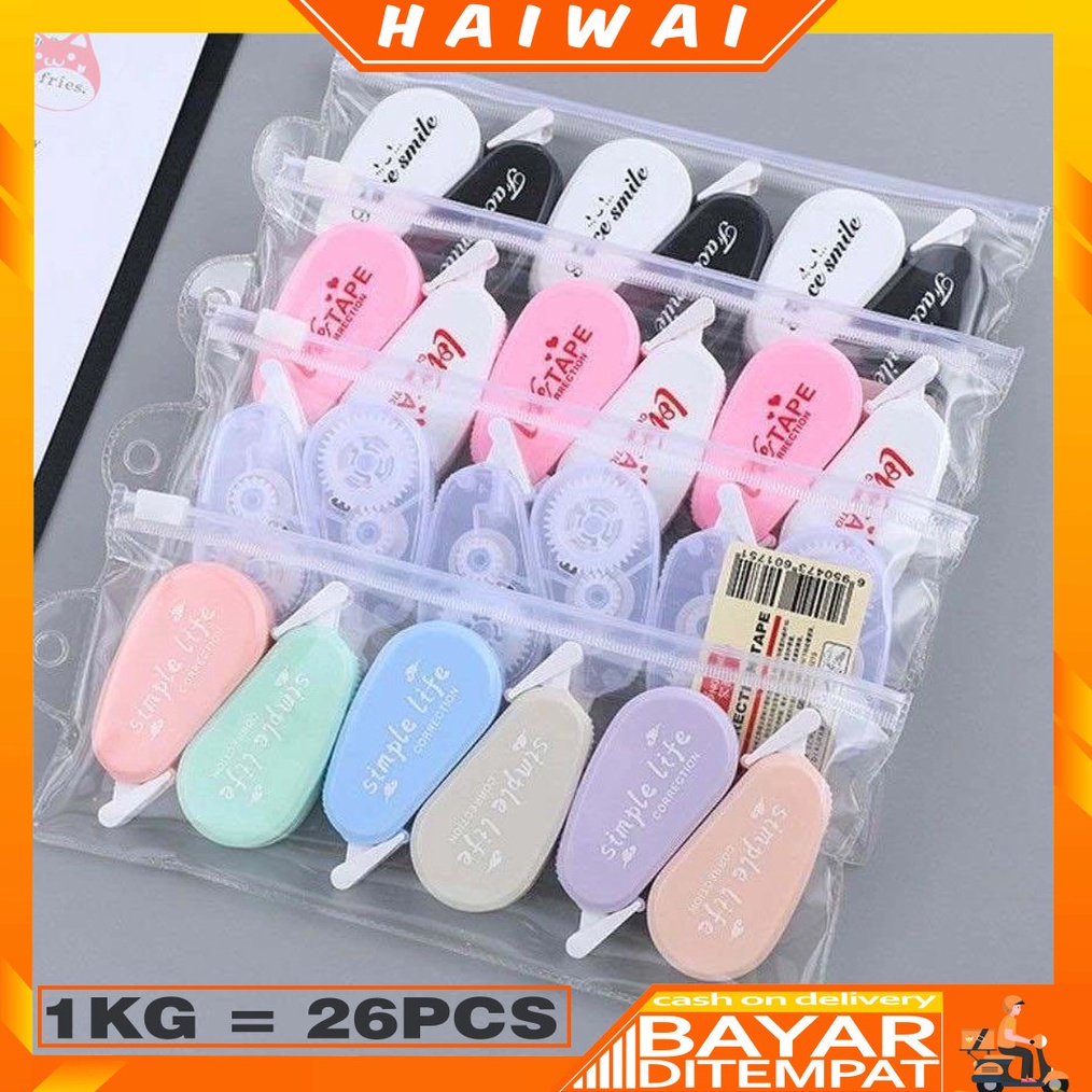 

HaiWai Tape 6in1 Penghapus Tip Ex Kes 6in1 Pita Koreksi TipeX Roll Correction Tidak Mudah Teutus STY14