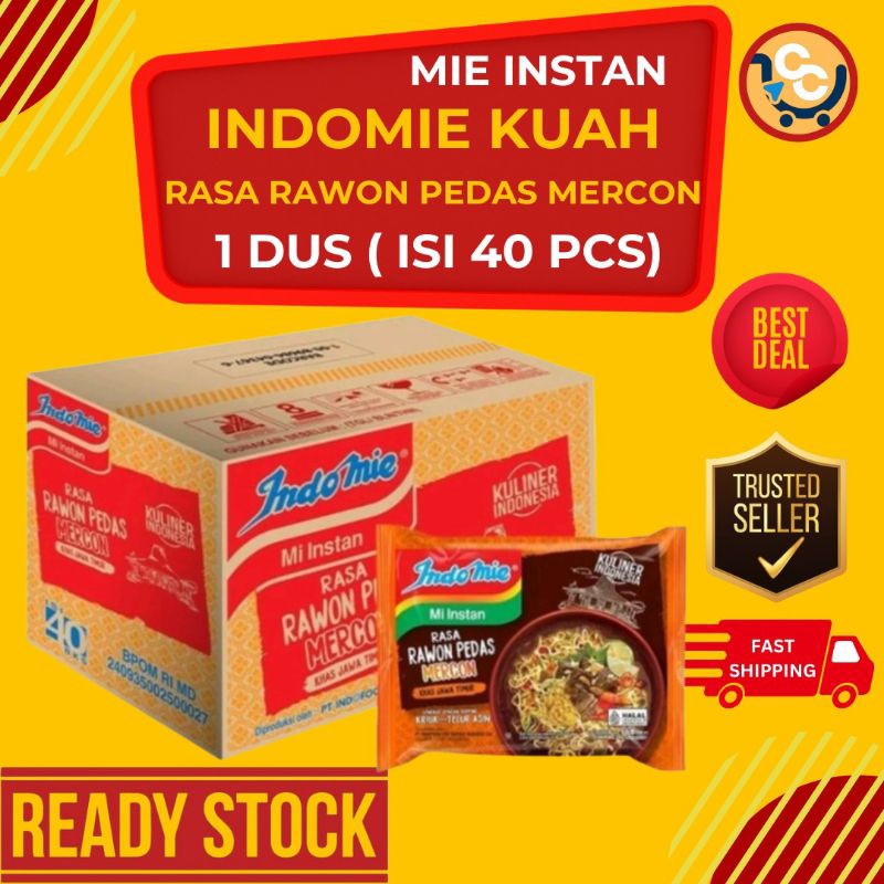 

Indomie kuah rasa Rawon Pedas Mercon (1dus isi 40pcs)