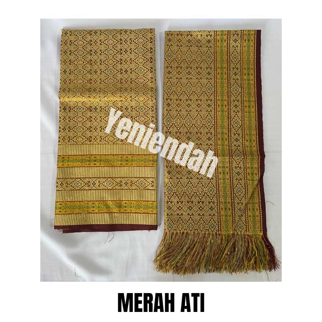 kain songket thailand pinggir Merah ati