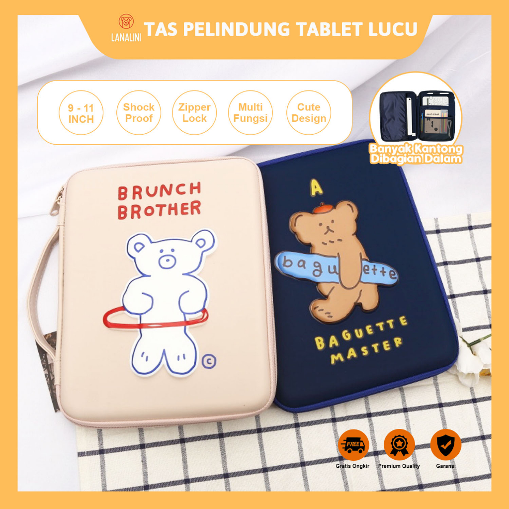 Tas Cover Sleeve Tablet Lucu Hard Case Bag Samsung Galaxy Tab A11 S11 S10fe 2025 S S2 S3 S4 S5E  S6 