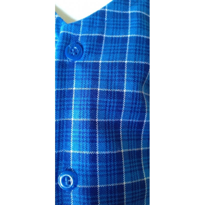 Rompi Sekolah Kotak Biru Garis Putih kode 957