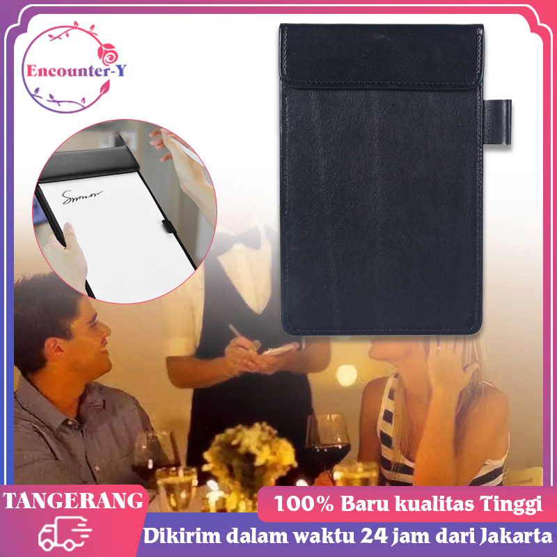 

13*20cm Cover Bill Holder Pu Leather Cover Bill Resto Bill Holder Panel Dengan Klip Pulpen