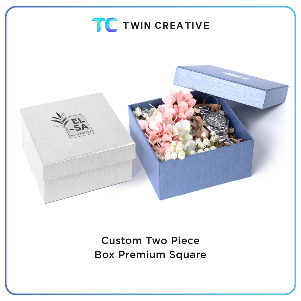 

Custom Two Piece Box Premium Square Anniversary Wedding Gift - Kotak Wisuda Kado Ulang Tahun