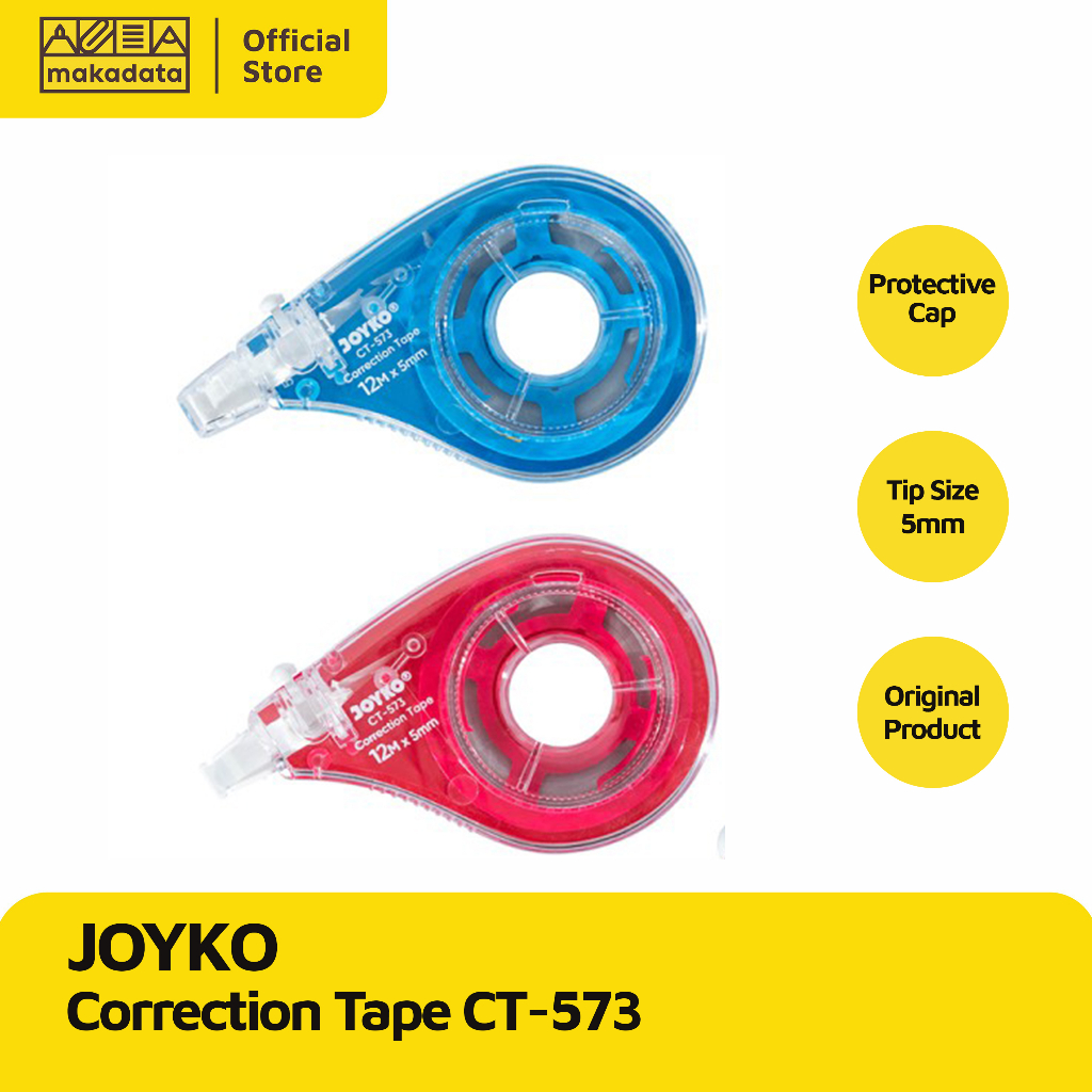

STIPO KERTAS / TIP-EX / CORRECTION TAPE JOYKO CT-573 MURAH