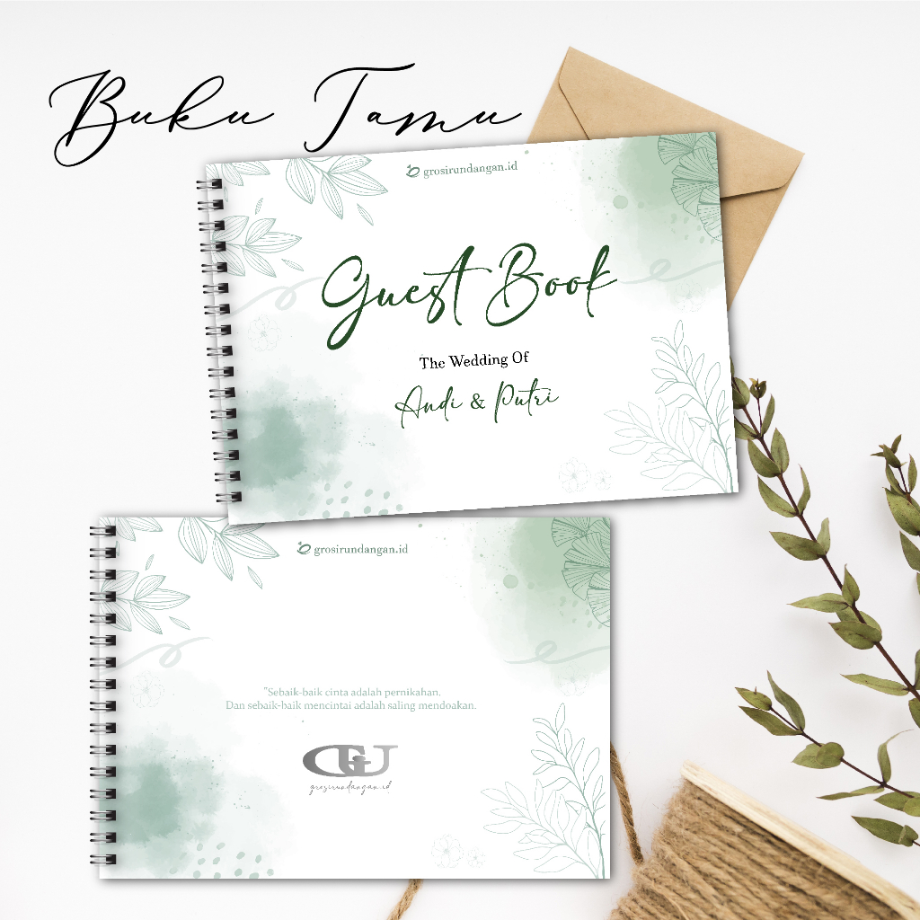 

grosirundangan.id . Buku Tamu Softcover Kekinian Costum Nama di cover Bahan Cover Linen