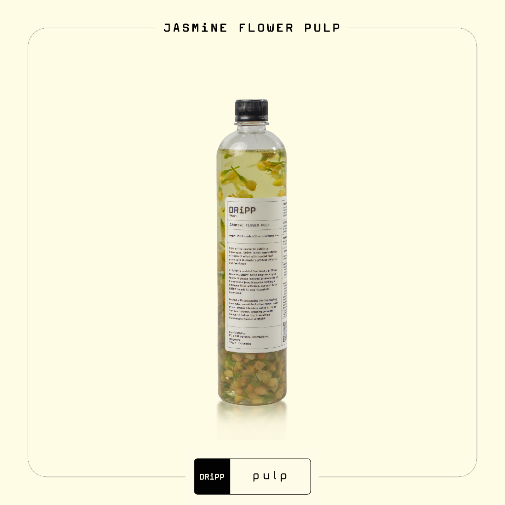 

DRiPP Jasmine Flower Pulp (Sirup Rasa Bubur Bunga Jasmine) Untuk Minuman Kafe and Restoran