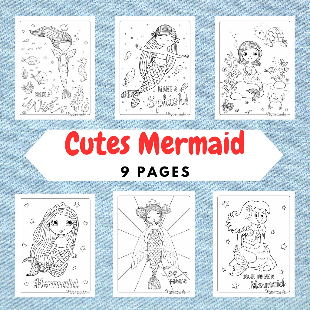 

Cutes Mermaid Coloring Pages
