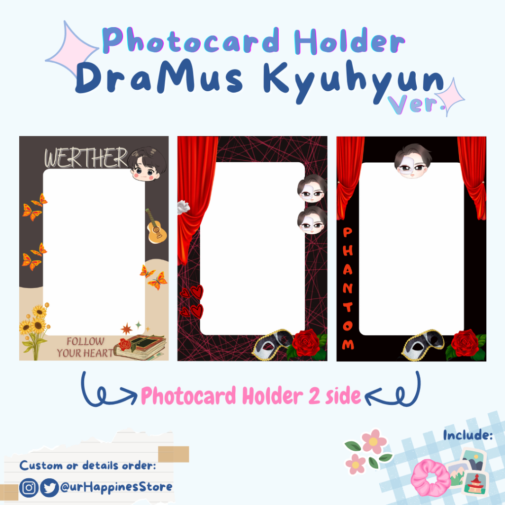 Photocard Holder Drama Musical Kyuhyun version / Dramus Phantom Werther Benhur / Cahol / PC Holder