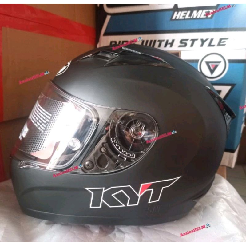 KYT R-10 SOLID BLACK DOFF