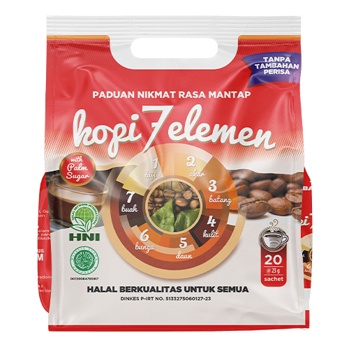 

Kopi 7 Elemen HNI HPAI Kopi Sevel Ekonomis isi 10 sachet untuk Kesehatan dan Vitalitas