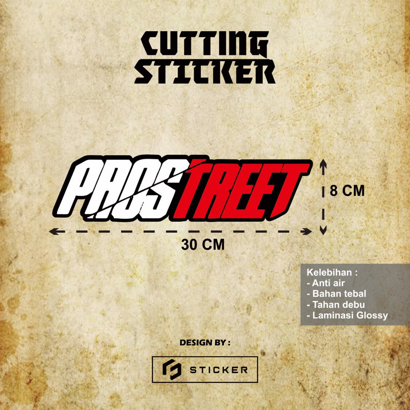 CUTTING STICKER PROSTREET | UNTUK MOTOR MOBIL | OUTDOOR ANTI AIR | COCOK UNTUK R15 R25 VARIO AEROX B