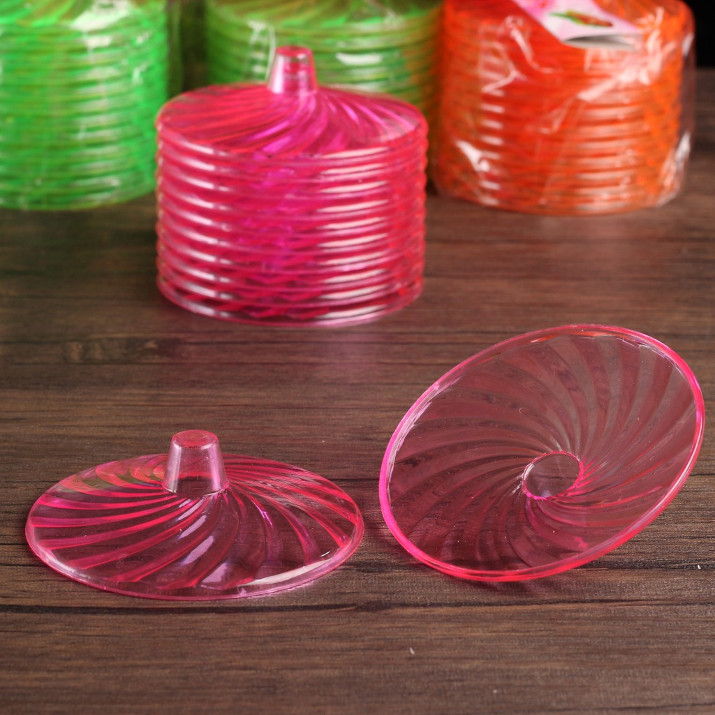 12 Pcs KH Tutup Gelas Mika Warna Bening Premier