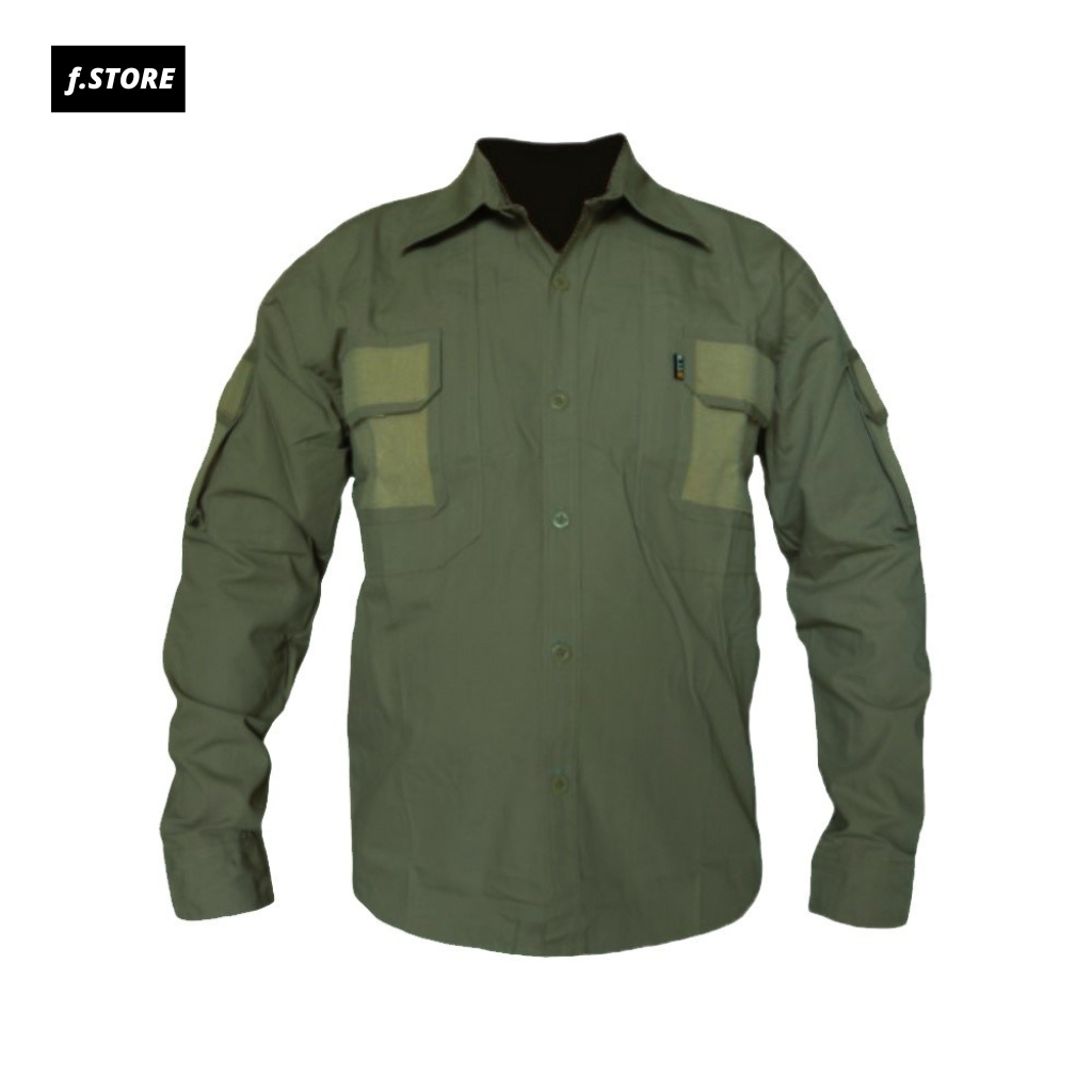 Kemeja Pria Tactical Lengan Panjang Outdoor Army Original