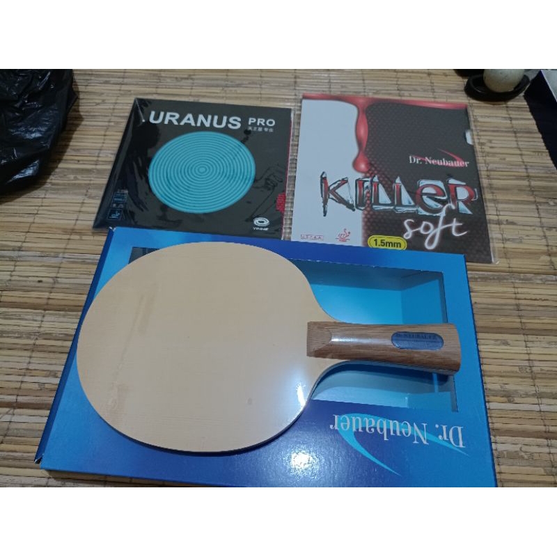 PAKET BET TENIS MEJA BINTIK DR NEUBAUER HIGH TECH CYPRESS CARBON PLUS YINHE ORIGINAL