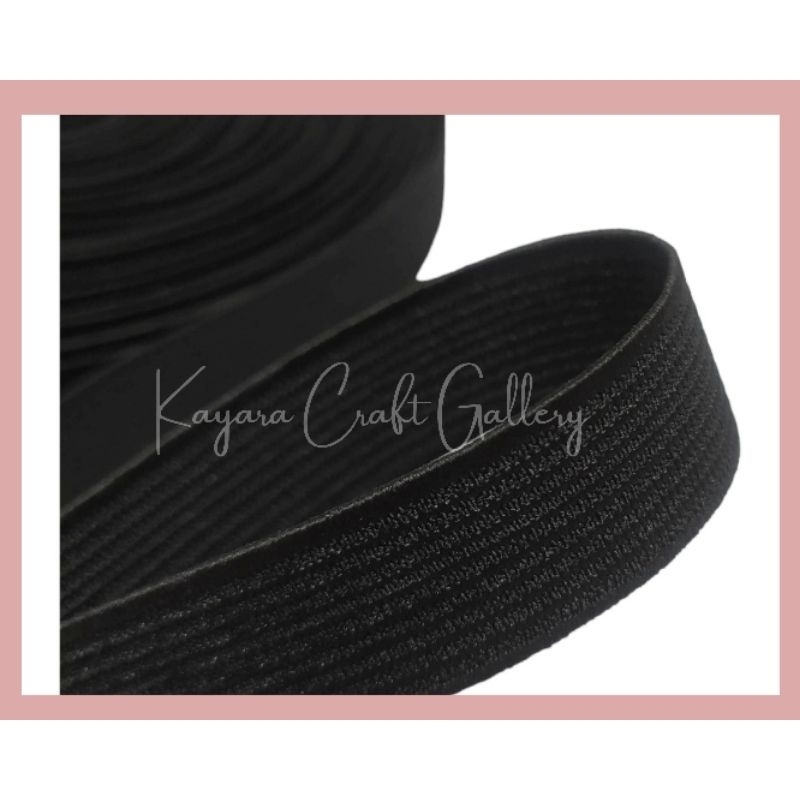 Karet Elastis Hitam 2cm Per Meter/Karet Elastis Kualitas Bagus