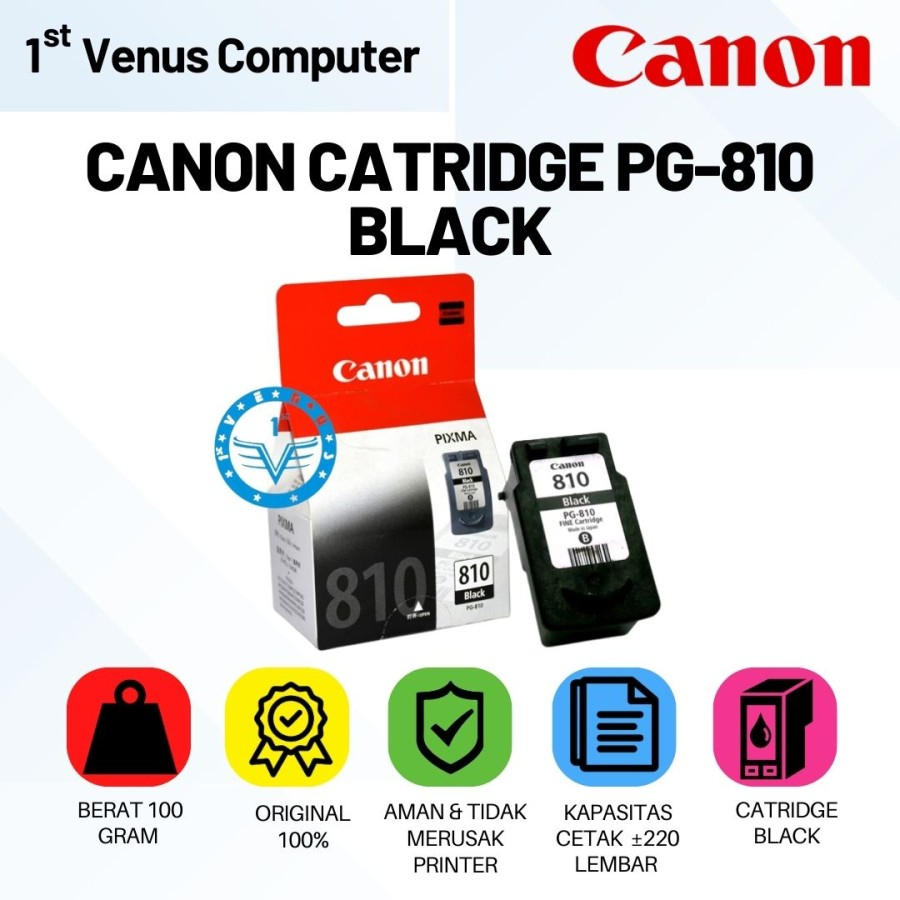 CATRIDGE CANON PG-810 BLACK ORI/ TINTA CARTRIDGE CANON 810 HITAM ORI / TIN02-CAN