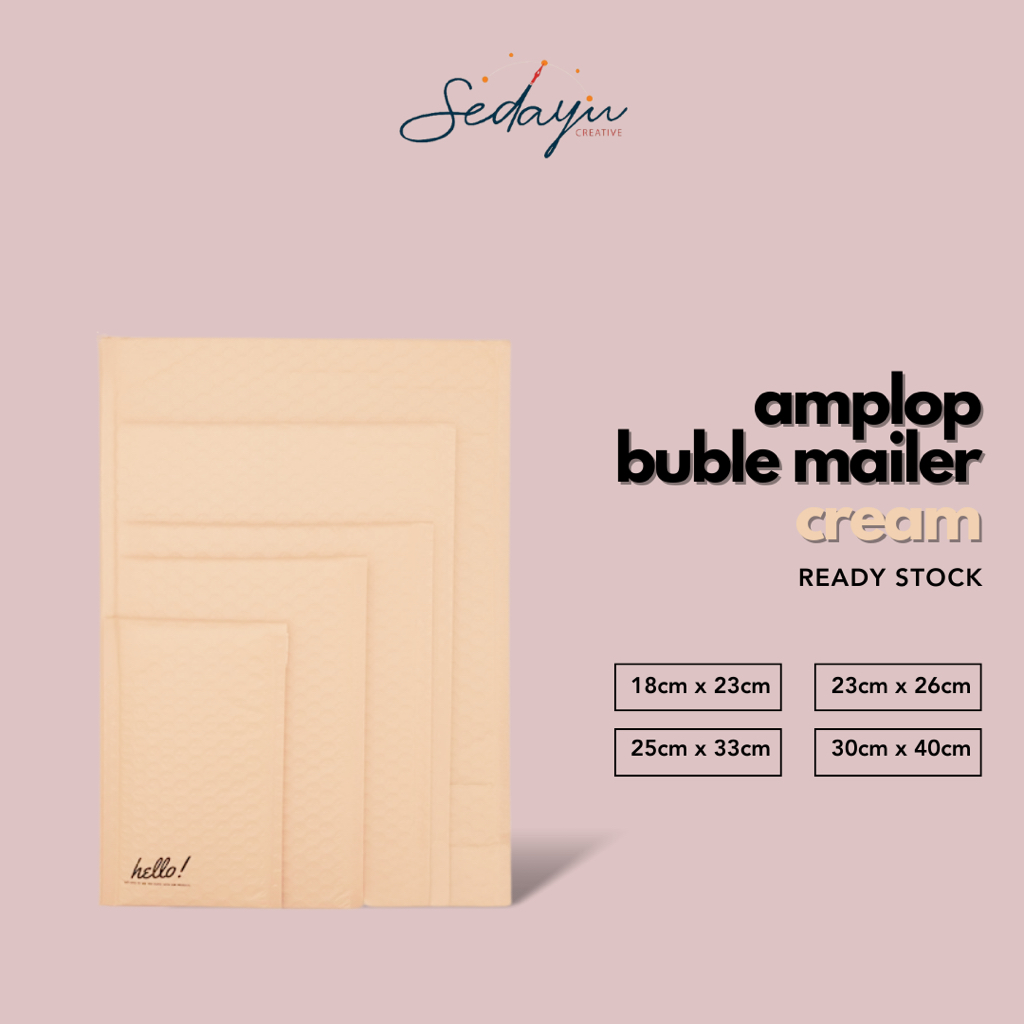 

Amplop Bubble Mailer | Amplop Bubble Wrap | Packaging Bubble Siap Kirim Ready Stock (Cream)
